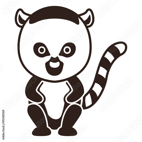 Cute raccoon stroke