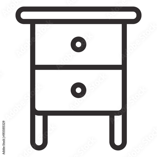 Nightstand with drawers stroke