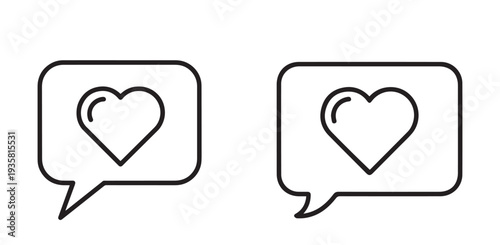 Speech Bubble Heart Icon