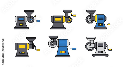 Grinder Machine Line art abstract clean style illustration