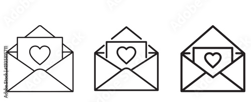 Love Letter Envelope Heart Icon