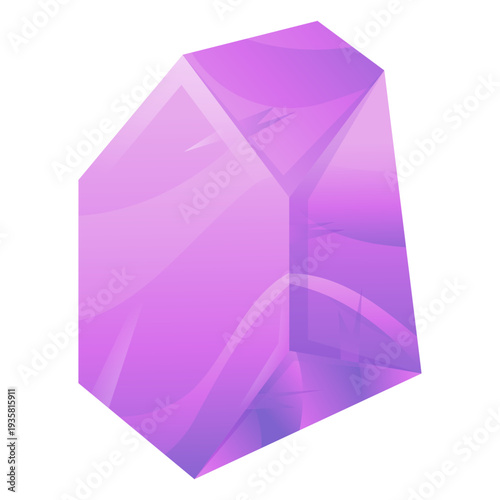 Purple crystal block