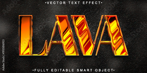 Lava Fire Volcano Typography Vector Fully Editable Smart Object Text Effect