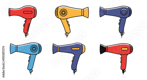 Hair Dryer Line art modern abstract minimal vector