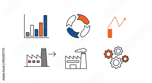 Production Chart creative bold tone vector