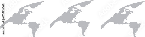 Simple grey world map vector illustration minimalist flat design for global business and international c