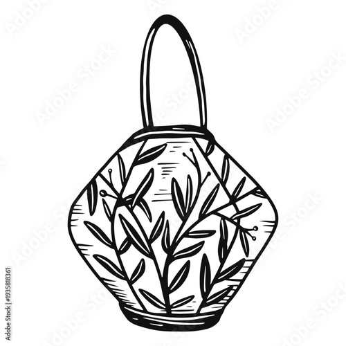 Lantern black and white