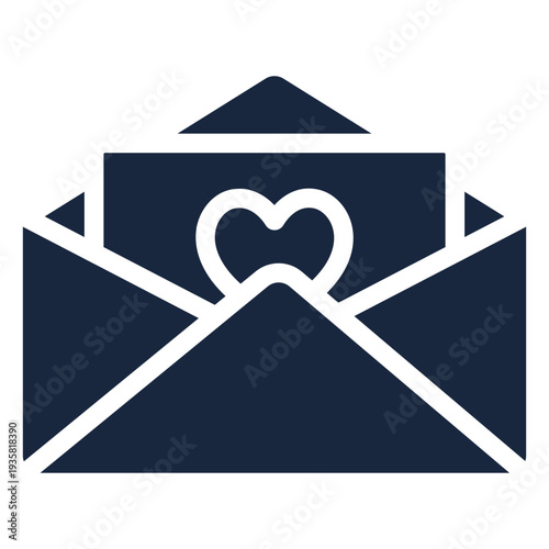 Love letter blue icon