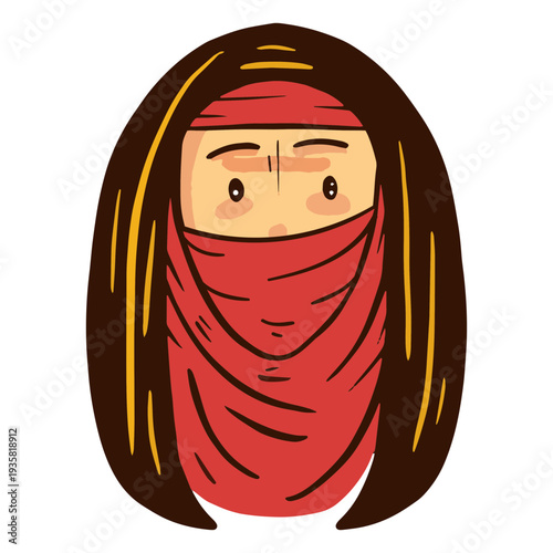 Arab woman hijab head