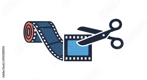 Post Production Line colorful design illustration