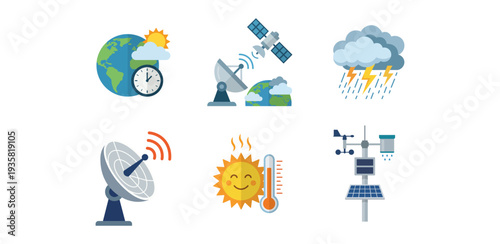 World Meteorological Day Illustration Set
