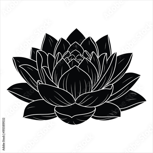 Lotus flower symbol for spa and spiritual design elements