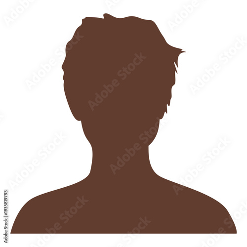 Anonymous avatar boy tousled hair