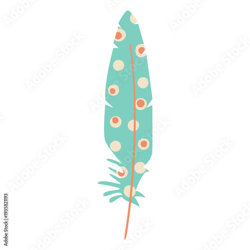 Colorful dots feather element