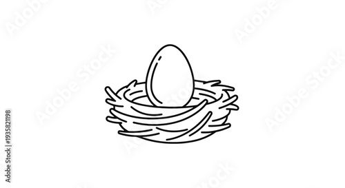 Poultry farm Line art vector modern soft tone illustration