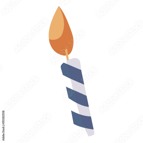 Striped burning candle element