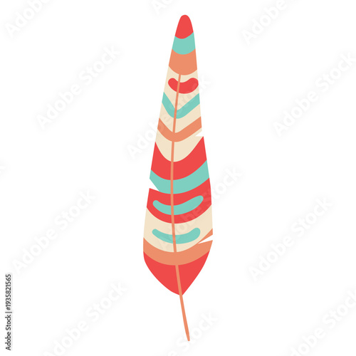 Striped feather element