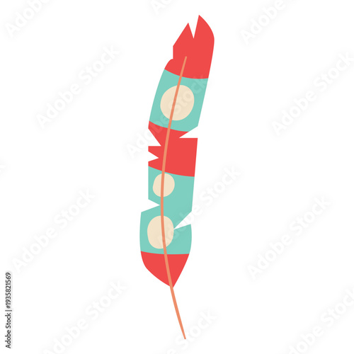 Stripes and dots feather element