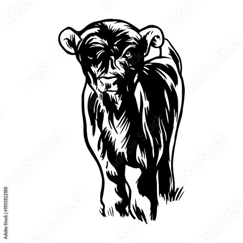 Highland cow graphic