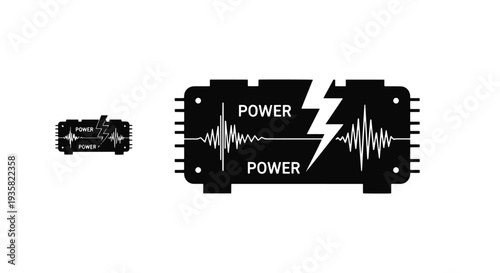 Power Amplifier Line clean elegant color illustration