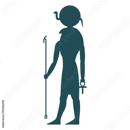 Egyptian gods ra silhouette
