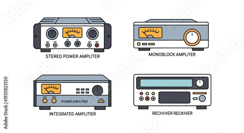 Power Amplifier Line colorful modern art vector