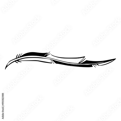 Boho lengthy feather