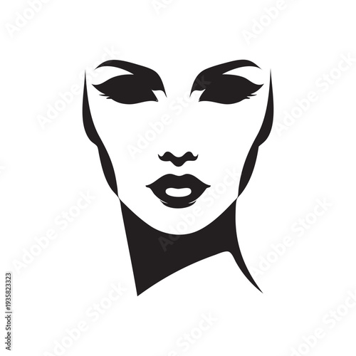 Beautiful girl vector. Minimalism style.
