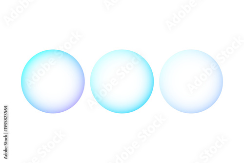 透明 泡 水 球体 ミニマル アイコン 抽象 デザイン　青