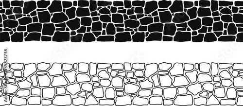 Black and white hexagon seamless pattern vector illustration flat design