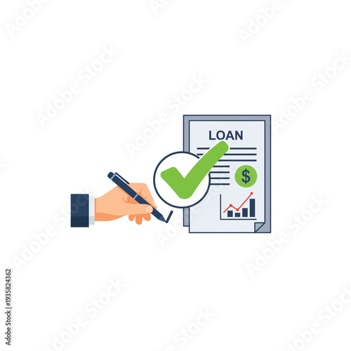 Loan Agreement Document with Signature and Graph