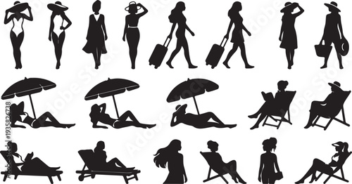 Summer Vacation Women Silhouettes Collection
