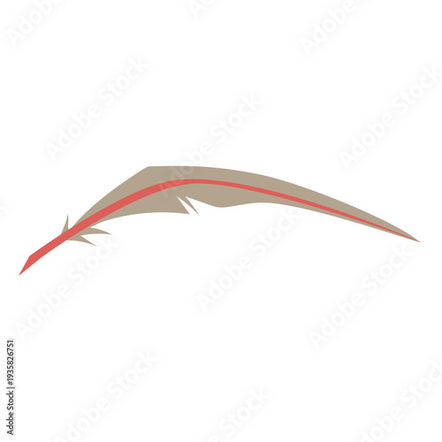 Colored slim feather
