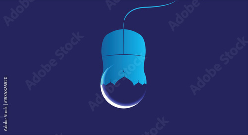 Mouse the shaped of a mosque, It's represent Muslim festival Eid. Eid Mubarak and Ramadan concept.