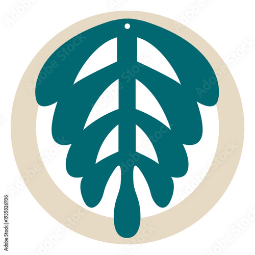 Pretty leather earring