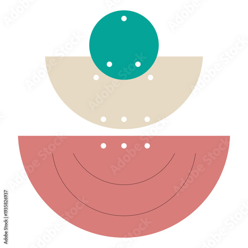 Lovely colored leather earring