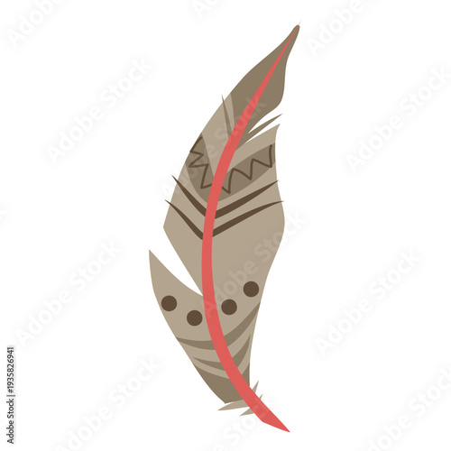 Patterned brown feather