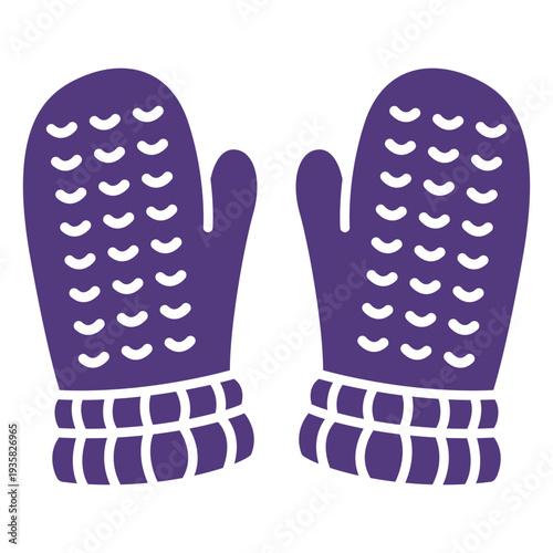 Silhouette wool gloves