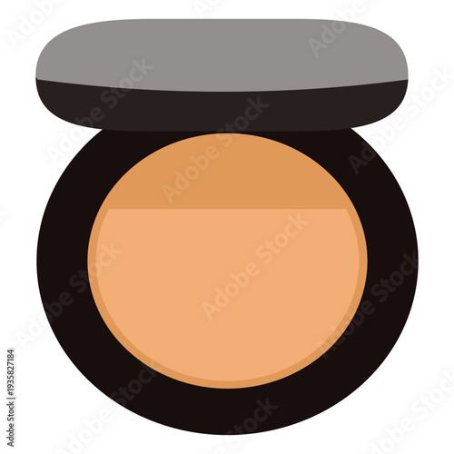 Cheek blush compact flat