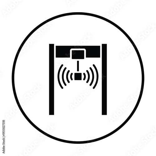 Wireless charging station icon displaying energy transfer through magnetic field
