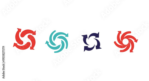 Hurricane Symbol modern soft tone illustration