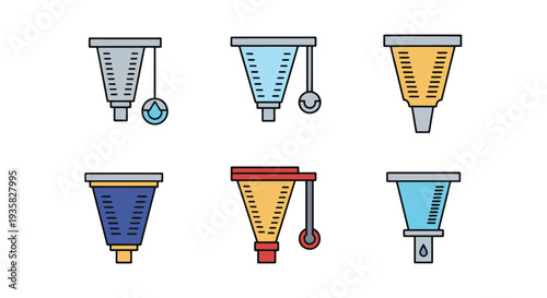 Rain gauge Line art vector colorful modern