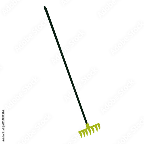 Cleaning rakes colorful flat