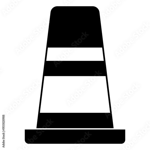 Cone street marker icon silhouette