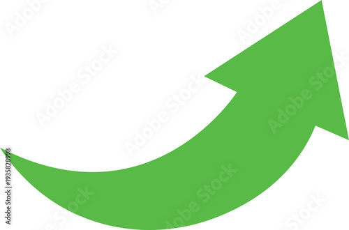 Green Curved Arrow Icon Group in Flat Style Vector, Direction Pointer Navigation Symbol Bundle Pack, Swirl Rotate Flow Sign Silhouette Outline Design