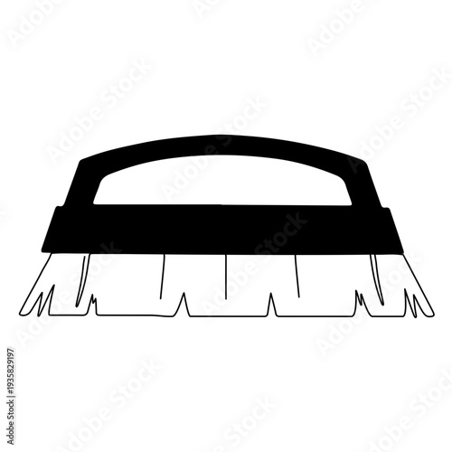 Floor cleaning brush black