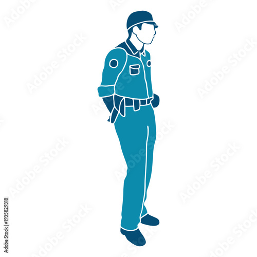 Law cop policeman illustration