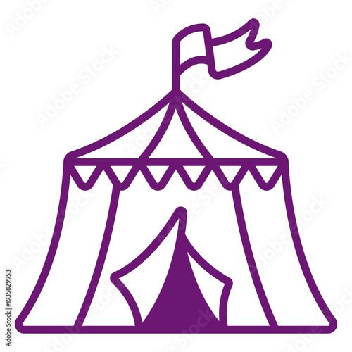 Icon circus tent stroke