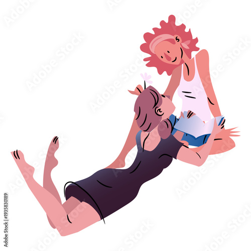 Valentines couple hangout isometric
