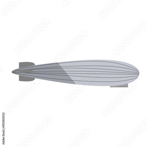 Grey airship flat